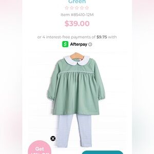 Green Top with Striped Leggings